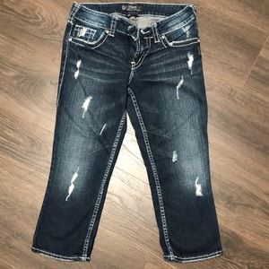 Silver jeans brand capris, like new, style Suki